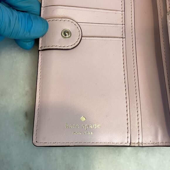 Kate Spade Cross Grain Leather Wallet Sleek Minimalist Design - Picture 14 of 16